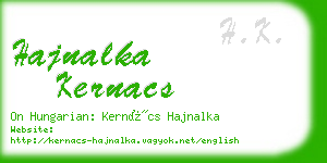 hajnalka kernacs business card